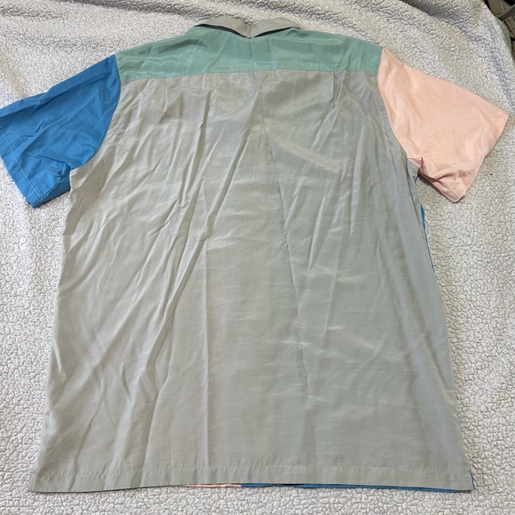 Urban Outfitters Color Block Button Up Shirt - Picture 2 of 8